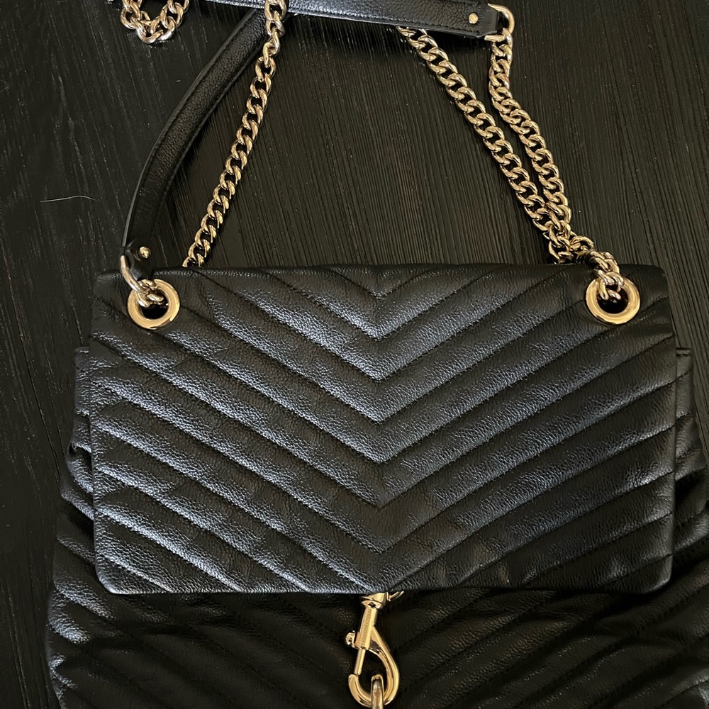 Rebecca Minkoff Black Chevron Shoulder Bag